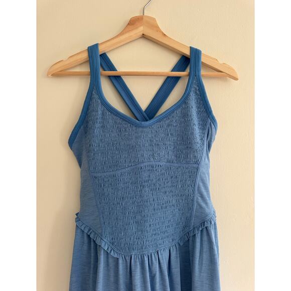 FREE PEOPLE Smockin Hot Dress Denim Haze Size Medium - Picture 3 of 7